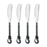 Gourmet Settings Twist N Shout Spreader, 18/10 Stainless Steel, Set of 4 EasyOptionXY LLC