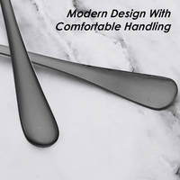 Set of 12, Black Plated Stainless Steel Dinner Forks and Spoons, SourceTon Heavy-duty Forks ( 8 Inch )and Spoons ( 7 Inch) Cutlery Set- Black EasyOptionXY LLC