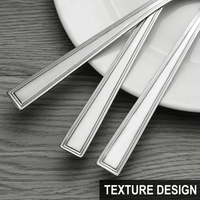 Bestdin 24 Pieces Forks Set, 7.8" Stainless Steel Forks Cutlery Set, Texture Design Square Handle Mirror Polished Dinner Fork, Metal Fork for Home Kitchen Restaurant or Hotel, Dishwasher Safe EasyOptionXY LLC