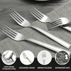 Bestdin 24 Pieces Forks Set, 7.8" Stainless Steel Forks Cutlery Set, Texture Design Square Handle Mirror Polished Dinner Fork, Metal Fork for Home Kitchen Restaurant or Hotel, Dishwasher Safe EasyOptionXY LLC