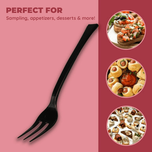 Jacent 48 Count Black Mini Appetizer Forks, 1-Pack EasyOptionXY LLC