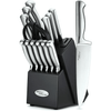 Marco Almond KYA28 14-Piece Stainless Steel Cutlery Kitchen Knife Set with Block,Built-in Sharpener EasyOptionXY LLC
