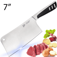 Lux Decor Kitchen Butcher Knife Stainless Steel - 7 Inch Multi Purpose Best for Home Kitchen and Restaurants Chef Knife Heavy Duty Chopper Meat Cleaver EasyOptionXY LLC