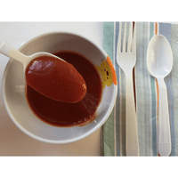 MAUI Plastic Cutlery Set - 100 Forks - 100 Spoons - Heavy Duty disposable forks and spoon. spoon good for soup and dinning, super heavy weight. good to use for parties and gathering. easy to open. EasyOptionXY LLC