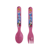 4pcs Disney Cinderella Flatware Set - Pink Color Kids Froks And Sppon Set EasyOptionXY LLC