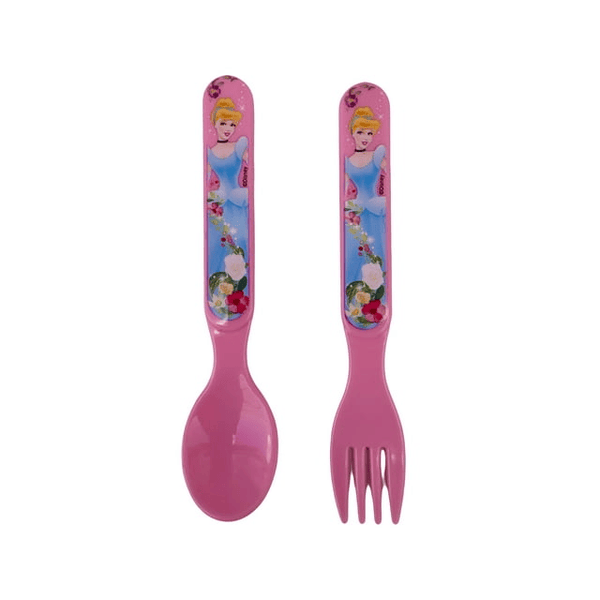 4pcs Disney Cinderella Flatware Set - Pink Color Kids Froks And Sppon Set EasyOptionXY LLC