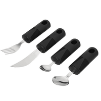 Weighted Utensils, 4 Pieces Anti Shaking Stainless Steel Parkinsons Utensils For Elderly EasyOptionXY LLC