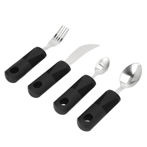 Weighted Utensils, 4 Pieces Anti Shaking Stainless Steel Parkinsons Utensils For Elderly EasyOptionXY LLC