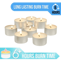 Stonebriar Unscented Long Burning Tealight Candles with 6-7 Hour Burn Time, 50 Pack, White EasyOptionXY LLC