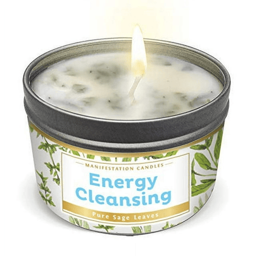 Magnificent 101 Manifestation Candle White Sage Leaf & Scent, Smudge Candle for House Energy Cleansing, Banishes Negative Energy EasyOptionXY LLC