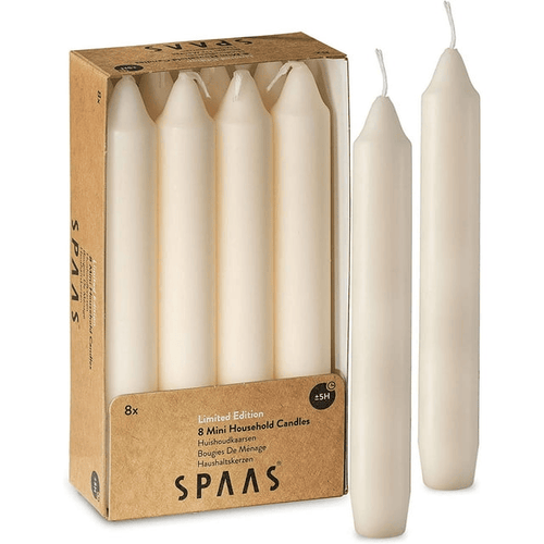 Straight Ivory Candlesticks, 6" Ivory Candles, 5 Hour Burning, for Wedding, and Home Decor, 8 Pack EasyOptionXY LLC