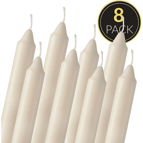 Straight Ivory Candlesticks, 6" Ivory Candles, 5 Hour Burning, for Wedding, and Home Decor, 8 Pack EasyOptionXY LLC
