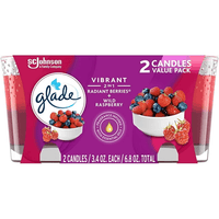 Glade Jar Candle 2 CT, Radiant Berries & Wild Raspberry, 6.8 OZ. Total, Air Freshener, Wax Infused with Essential Oils EasyOptionXY LLC