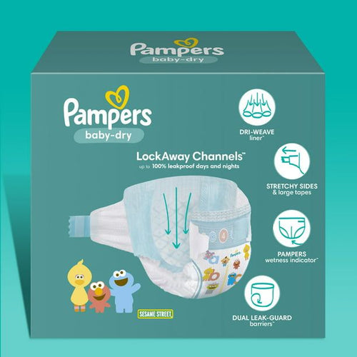 Pampers Baby-Dry Diapers Size 1, 198 Count EasyOptionXY LLC