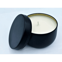Soy Wax Candle in Tin Jar With Lid Leather Tobacco Patchouli Clean Burn up to 25 Hours Handmade in USA Natural and Safe by Relaxcation 6 oz EasyOptionXY LLC