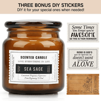 Sea Sage Scented Candles for Home, Soy Wax Amber Glass Jar Decorative Aromatherapy Candle, 15.5oz EasyOptionXY LLC