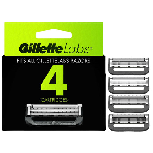 Gillette Labs Men's Razor Blade Refills with Exfoliating Bar; 4 Refills EasyOptionXY LLC