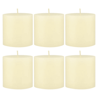 Stonebriar Unscented 3" x 3" 1-Wick Ivory Pillar Candles, 6 Pack EasyOptionXY LLC
