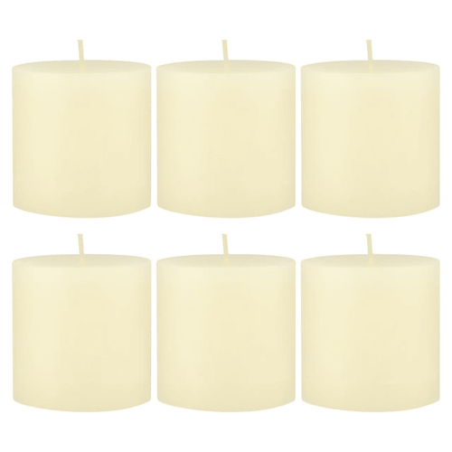 Stonebriar Unscented 3" x 3" 1-Wick Ivory Pillar Candles, 6 Pack EasyOptionXY LLC