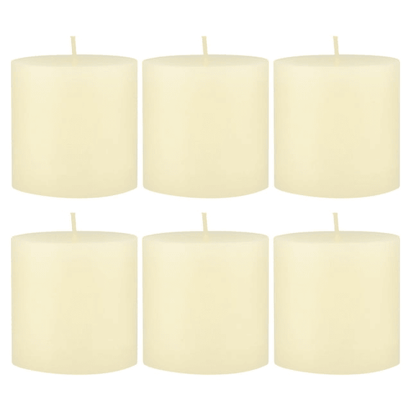 Stonebriar Unscented 3" x 3" 1-Wick Ivory Pillar Candles, 6 Pack EasyOptionXY LLC