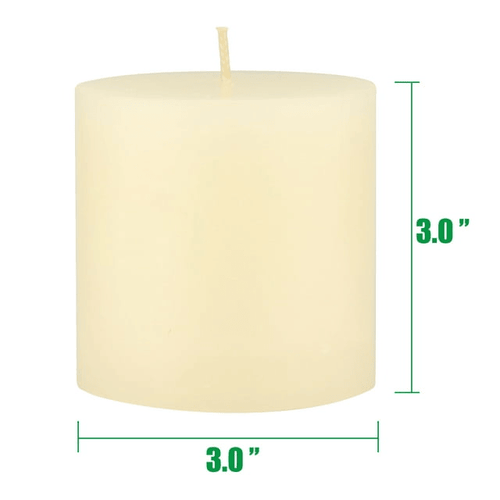 Stonebriar Unscented 3" x 3" 1-Wick Ivory Pillar Candles, 6 Pack EasyOptionXY LLC