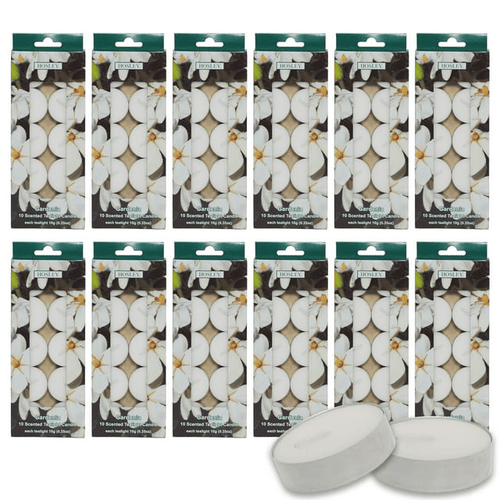 Hosley 120 Pk. Pressed Gardenia Scented Tealight Candles. EasyOptionXY LLC