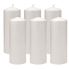 Stonebriar 3" x 8" Unscented 1-Wick White Pillar Candles, 6 Pack EasyOptionXY LLC