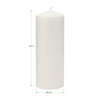 Stonebriar 3" x 8" Unscented 1-Wick White Pillar Candles, 6 Pack EasyOptionXY LLC