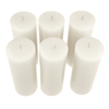 Stonebriar Unscented 3" x 6" 1-Wick White Pillar Candles, 6 Pack EasyOptionXY LLC