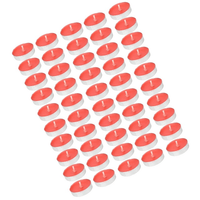 Smokeless Candle, Unscented Tealight Candles Crimping Edges No Black Smoke No Bubbles Exquisite Fine Workmanship For Romantic Moments For Birthday Party Red EasyOptionXY LLC