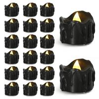 Halloween Decoration Candle Light 12-Pack ,Black Tears Candle Tea Light EasyOptionXY LLC