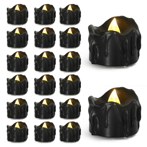 Halloween Decoration Candle Light 12-Pack ,Black Tears Candle Tea Light EasyOptionXY LLC