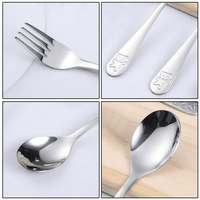 Goutoday Toddler Utensils Cutlery Set 6 Pcs, Kids Silverware Toddler Safe Flatware, 3 Forks+3 Spoons EasyOptionXY LLC