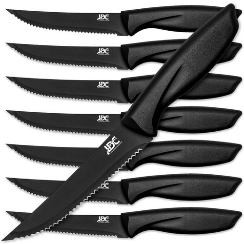 Lux Decor Collection Knives Set Stainless Steel - Serrated Kitchen Steak Knives Set of 8 Pieces Dinner Knives Set - Steak Knives Set Dishwasher Safe EasyOptionXY LLC