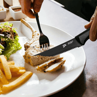 Lux Decor Collection Knives Set Stainless Steel - Serrated Kitchen Steak Knives Set of 8 Pieces Dinner Knives Set - Steak Knives Set Dishwasher Safe EasyOptionXY LLC