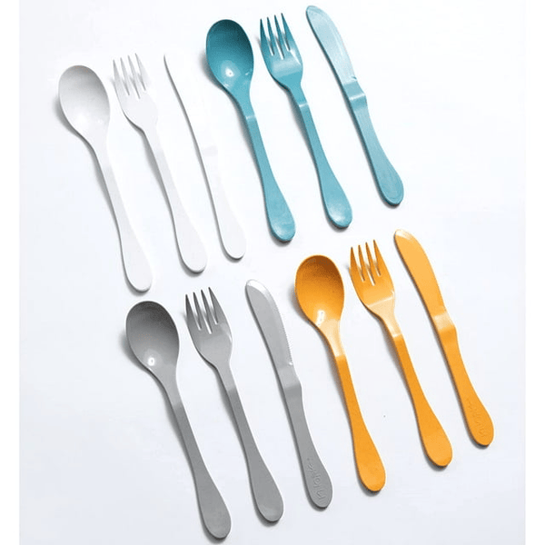 KNORK Eco 12 Piece (Fork, Knife, Spoon) Biodegradable Bamboo Reusable Flatware Set EasyOptionXY LLC