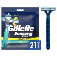 Gillette Sensor2 Plus Pivot Men's Disposable Razor; 21 Razors EasyOptionXY LLC