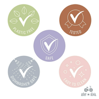 Bamboo Bowls and Stainless Steel Silverware Set ¨C (12-Piece) 4 Kids Bowls, 4 Forks and 4 Spoons ¨C Eco-Friendly BPA Free ¨C Self Feeding Dishwasher Safe Tableware Cutlery Dinnerware EasyOptionXY LLC