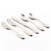 Knork Original Silverware Stainless Steel Metal Utensils Flatware Cutlery Place Setting, 5 Piece, Matte Silver EasyOptionXY LLC