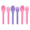 OmieBox Utensil Refill Pack for OmiePod - Matches Bubble Pink or Lilac Purple OmieBox Utensil Set with Case - Reusable, Travel, Lunch Boxes - 6 pieces total (3 spoons + 3 forks) EasyOptionXY LLC