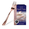 Stock Your Home Disposable Rose Gold Plastic Forks - 125 Count EasyOptionXY LLC