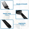 Faithful Supply 50 Black Plastic Silverware Sets - Perfect for Weddings, Birthdays and Events EasyOptionXY LLC