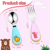 AOWOO Toddler Fork and Spoon Set, 6 Packs Stainless Steel Baby Utensils Cutlery Set, Toddler Spoons Forks Self Feeding for 12 Months Plus Toddler Kids Children(Pink, Blue, Yellow) EasyOptionXY LLC