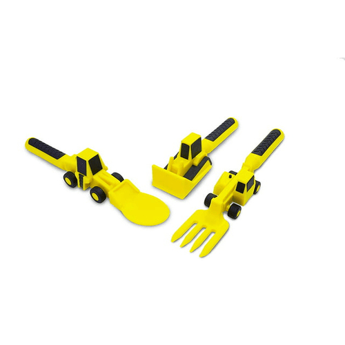 USA-Made Constructive Eating Utensils for Kids (Set of 3) - Safe Materials EasyOptionXY LLC