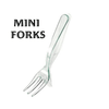 Loreso Mini Plastic Clear Dessert Forks For Fruit Dessert and Frozen Cakes - Disposable, BPA Free, Reusable 3.8 Inches EasyOptionXY LLC