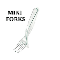Loreso Mini Plastic Clear Dessert Forks For Fruit Dessert and Frozen Cakes - Disposable, BPA Free, Reusable 3.8 Inches EasyOptionXY LLC
