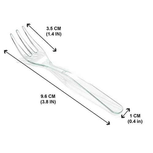 Loreso Mini Plastic Clear Dessert Forks For Fruit Dessert and Frozen Cakes - Disposable, BPA Free, Reusable 3.8 Inches EasyOptionXY LLC