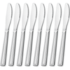 Bestdin Dinner Knife Set, 24 Pieces Kitchen Knives, Texture Design Square Handle Stainless Steel Cutlery Knife, Table Knives for Home, Hotel and Restaurant, Mirror Polished, Dishwasher Safe EasyOptionXY LLC