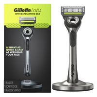 Gillette Labs with Exfoliating Bar Men's Razor; 1 Handle; 1 Blade Refill; Premium Stand EasyOptionXY LLC