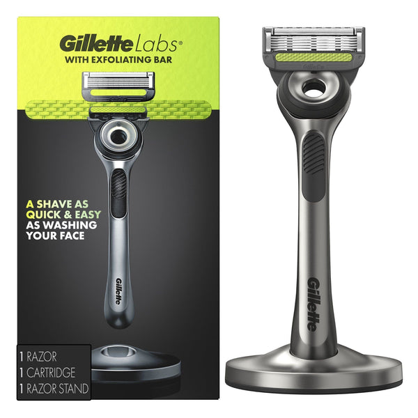 Gillette Labs with Exfoliating Bar Men's Razor; 1 Handle; 1 Blade Refill; Premium Stand EasyOptionXY LLC